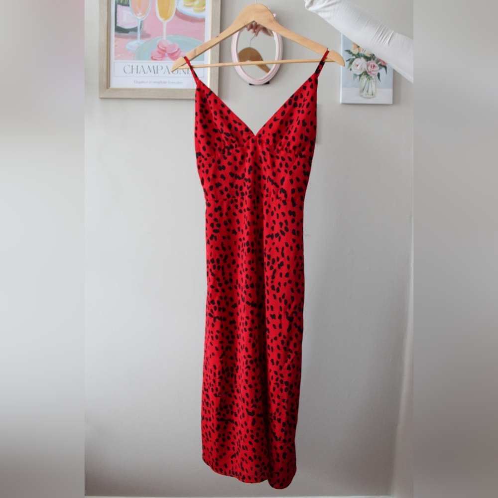 Re:Named Polka Dot Maxi/Midi Dress